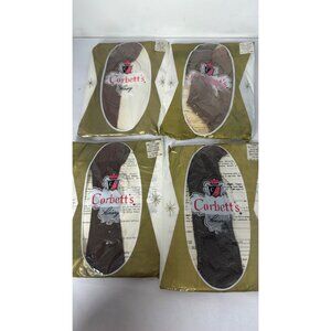 Lot of 4 Vintage Corbetts Hosiery Women Pantyhose Nude Heel Brown Taupetone